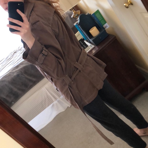 Gap | Premium Dark Khaki Trench Coat - Picture 5 of 6